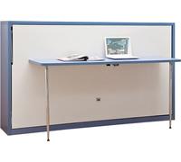 Bureau Lit Lit d'invité Armoire avec table Lit mural Armoire Bois Nouveau