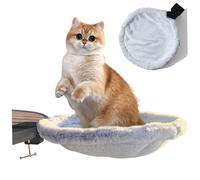 Bureau-lit pour Chat 18 kg, Robuste, sécurisé, Chaud et Moelleux, hamac de Bureau pour Chat Bol Rond de 40 cm diamètre pour Petits Animaux d'intérieur