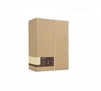 Bureau Lot de 5 chemises pliables A5A4, bloc-notes horizontal multifonctionnel, classeur d'organisation des informations commerciales Organisateur de documents(Bruin)