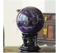 Bureau Maison Table Feng Shui Décoration Boule de Cristal/Boules Décoratives Boule de Cristal Naturel Pur Violet Craquelé Boule de Verre en Cristal Bureau Boule de Transfert Boule Chanceuse Feng Shui