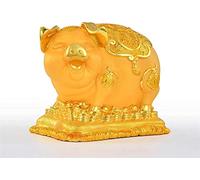 Bureau Maison Table Feng Shui Décoration Fengshui Figurines Feng Shui Argent Cochon Statue Attirer la Richesse Sculpture du Zodiaque Chinois Décoration de la Maison À Collectionner Marcher sur des