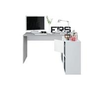 Bureau MARION avec caissons multipositions - Blanc et béton