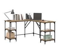Bureau Marron, CLOUD, Table à écrire, Pour 1 personne, Chêne artisanal 139x139x75 cm ,bois d'ingénierie BBB1120