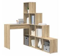 Bureau Marron, CLOUD, Table à écrire, Pour 1 personne, forme en L, Chêne Sonoma 101,5x149,5x149,5 cm BBB262