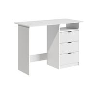Bureau Meiko, 105x50cm avec tiroirs, Blanc, Vicco 59826