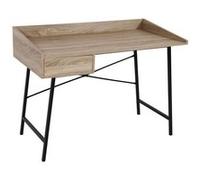 Bureau Hwc-J97, Bureau Informatique, Tiroir Structure 3d 98x114x60cm Mvg-Certifié Aspect Chêne Multicolore