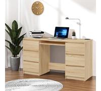 Bureau Meuble de Travail Écriture Ordinateur Noir Bois d’Ingénierie vidaXL