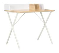 Bureau Meuble de Travail Écriture Ordinateur Salle d'Étude Noir et Marron vidaXL