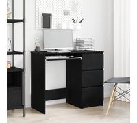 vidaXL Bureau chêne noir 90x45x76 cm bois d'ingénierie, bureau de travail, bureau d'étude, bureau à domicile, bureau d'écriture, bureau d'ordinateur