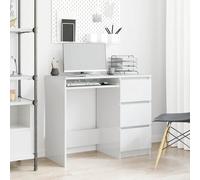 vidaXL Bureau Blanc brillant 90x45x76 cm Aggloméré