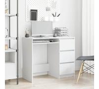 vidaXL Bureau, Table d'Ordinateur, Table d'Étude, Meuble de Salon Salle de Séjour Salle de Travail Maison Intérieur, Blanc Bois d’Ingénierie
