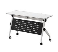 Bureau mobile à rabat avec roulettes, plate-forme d'écriture portable pour conférences, réunions et études, poste de travail, table d'ordinateur roulante verrouillable avec hauteur réglable