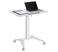 Bureau mobile pour ordinateur portable réglage pneumatique Maclean blanc ou noir