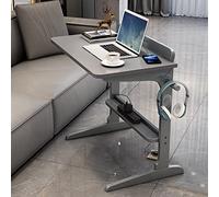 Bureau mobile pour ordinateur portable - Table d'appoint en bois massif, design minimaliste multifonctionnel pour chevet ou jeu