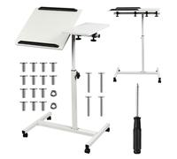 Bureau mobile/support pour ordinateur portable Maclean blanc hauteur réglable 59-89cm max. 30kg MC-121 W