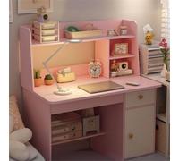 Bureau moderne avec clapier, bureau d'étude multifonctionnel pour écrire et faire ses devoirs, construction en bois, tiroir coulissant et étagères de rangement