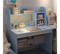 Bureau moderne avec clapier, bureau d'étude multifonctionnel pour écrire et faire ses devoirs, construction en bois, tiroir coulissant et étagères de rangement