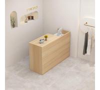 Bureau moderne avec tiroir verrouillable - Comptoir élégant pour magasins de vêtements, salons et boutiques - Meuble d'enregistrement en bois - 100 x 50 x 100 cm - Solution de bureau élégante