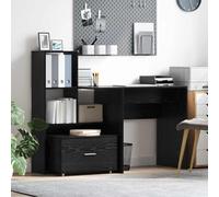 Bureau Moderne en Bois d'Ingénierie avec Étagères et Tiroirs, Cabinet de Livres Modulable pour Salon, Bureau ou Chambre, Design Élégant et Fonctionnel, Surface