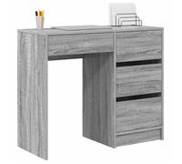 Bureau moderne en bois d'ingénierie - CLARENCE - Gris sonoma - 90x37,5x75 cm - Avec tiroir - Usage intérieur
