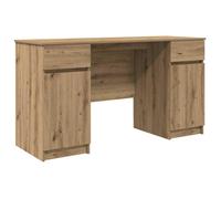 Bureau avec tiroir avec stockage avec porte Bois d'ingénierie de Chic vidaXL vid
