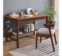 Bureau Moderne en Bois Massif avec tiroirs de Rangement - Élégant Bureau d'ordinateur de 99 cm (39 Pouces) pour la Maison, idéal pour étudier et Travailler, favorisant la productivité et l'o