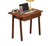 Bureau Moderne En Bois Massif Avec Tiroirs - Table Polyvalente Pour Bureau Domicile Ordinateur Écriture D'étudiant Et Coiffeuse Simple Pour Chambre Coucher Gain De Place(Brown,80*55*75cm)