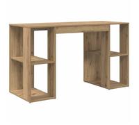 Bureau moderne en chêne artisanal - vidaXL - 130x50.5x75 cm - Chêne Artisan - Bois d'ingénierie - Étagères intégrées