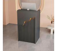 Bureau moderne en forme de L avec étagères ouvertes et tiroirs, comptoir élégant pour supermarchés, supérette, hôtel, réception, mobilier de bureau