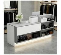 Bureau moderne L SD avec lumières LED, plateau de clavier verrouillable et œillets de câble, compteur de câbles pour bureau et salles de réception, 150 x 61 x 99,1 cm