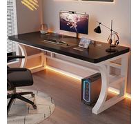 Bureau moderne minimaliste pour bureau à domicile - Table d'écriture spacieuse pour jeux et études pour petits espaces, parfaite pour le travail, l'étude et la salle à manger (blanc, 80 x 61 cm)