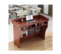 Bureau moderne pour réception, caisse et hall - 120 cm - Marron rougeâtre - Réception pour salon, magasin, clinique, bureau et salon de beauté
