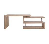Bureau modulable design bois clair frêne massif L140-214 cm MAX