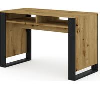 Bureau MONDI ARTISAN CHÊNE / NOIR MAT Table de maquillage Table d'ordinateur Table de bureau
