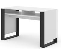 Bureau MONDI BLANC MATT / NOIR MATT Table de maquillage Table d'ordinateur Table de bureau