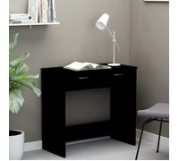 Bureau - MOTHINESSTO - LY5394 - Noir - 80x40x75 cm - 2 tiroirs - Aggloméré