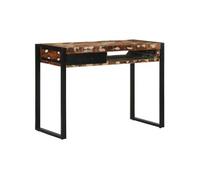 vidaXL Bureau Multicolore 100x50x75 cm Bois Massif de récupération, Bureau de Travail, Bureau d'étude, Bureau à Domicile, Bureau d'écriture