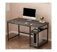 Bureau multicouche gris élégant - 100,1 x 50 x 73,9 cm - Grand espace de rangement parfait pour la maison et le bureau, idéal pour les essentiels quotidiens