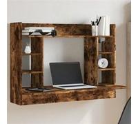 vidaXL Bureau mural en chêne fumé 105x48x75 cm en bois d'ingénierie 847972