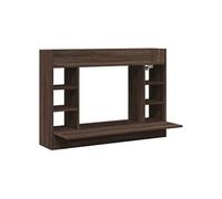 vidaXL Bureau Mural chêne Marron 105x48x75 cm Bois d'ingénierie, Table Murale, Table Suspendue Murale, Bureau Mural avec Rangement