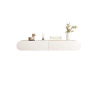 Bureau mural flottant avec 2 tiroirs - Coiffeuse suspendue et table de chevet pour petits espaces, idéale pour décorer la chambre à coucher et décorer élégamment