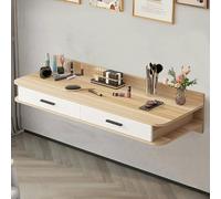 Bureau mural flottant avec éléments polyvalents et table d'écriture pour bureau à domicile, hauteur 100 cm, solution peu encombrante