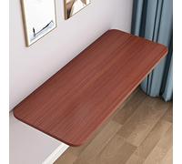 Bureau mural flottant en teck peu encombrant pour maison/bureau - Table pliable (50 x 40 cm) parfaite pour les petits espaces avec design élégant à suspendre