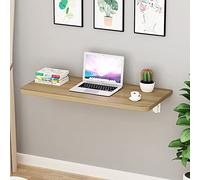 Bureau mural flottant pliable pour ordinateur portable, station de travail économiseur d'espace, bureau d'ordinateur compact avec supports polyvalents, table de salle à manger pliante pour bureau à