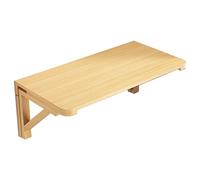 Bureau Mural Flottant pour Ordinateur Portable, étagère de Table à Manger avec Supports, Table de Bar à abattant pour Cuisine, établi d'ordinateur Rabattable Robuste en Bois Massif (80 x 40
