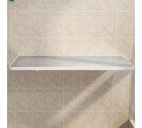 Bureau Mural Flottant pour Ordinateur Portable, Table à Manger Rabattable, Table de Bar Murale en Acier Inoxydable, étagère à Linge (80 x 40 cm x 31 x 16 po)