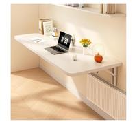 Bureau mural flottant pour ordinateur portable, table murale pliable pour petits espaces, établi pliable compact blanc (80 x 40 cm)