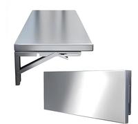 Bureau mural flottant pour ordinateur portable - Table pliante en acier inoxydable pour cuisine, buanderie, restaurant