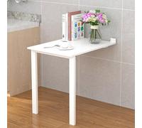 Bureau mural pliable avec design renforcé, table escamotable peu encombrante, bureau mural pliable multifonction avec pieds de support pour cuisine ou petits espaces