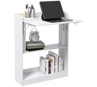 HOMCOM - Bureau d'ordinateur - Panneaux de particules - 63x55.5x82cm - Blanc